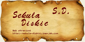 Sekula Diskić vizit kartica